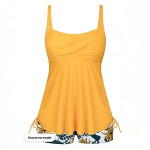 Rivelino Tankini Swimsuit for Women Two Piece Flowy Bathing Suits with Shorts